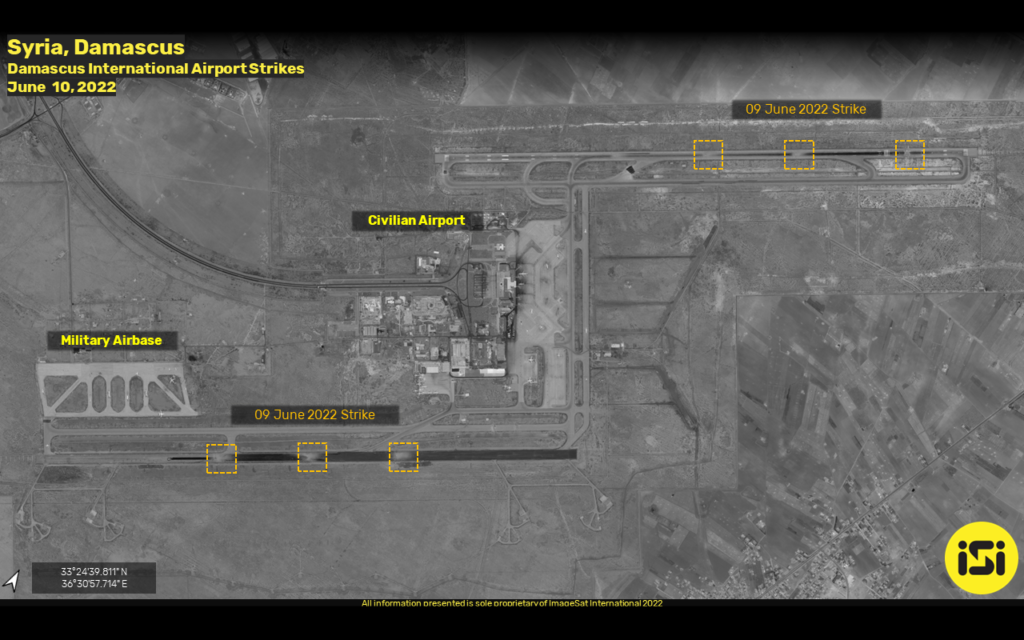 衛星画像が襲撃後の「障害のある」ダマスカス空港を示しているので、ロシアはイスラエルを攻撃します