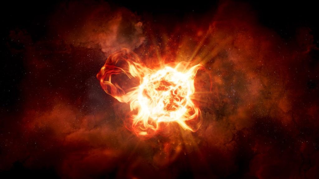 非常に巨大な星の激しい死を見ることはまれです
