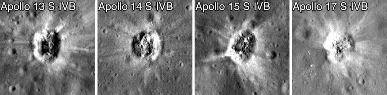 Moon Craters Formed by Apollo Impacts