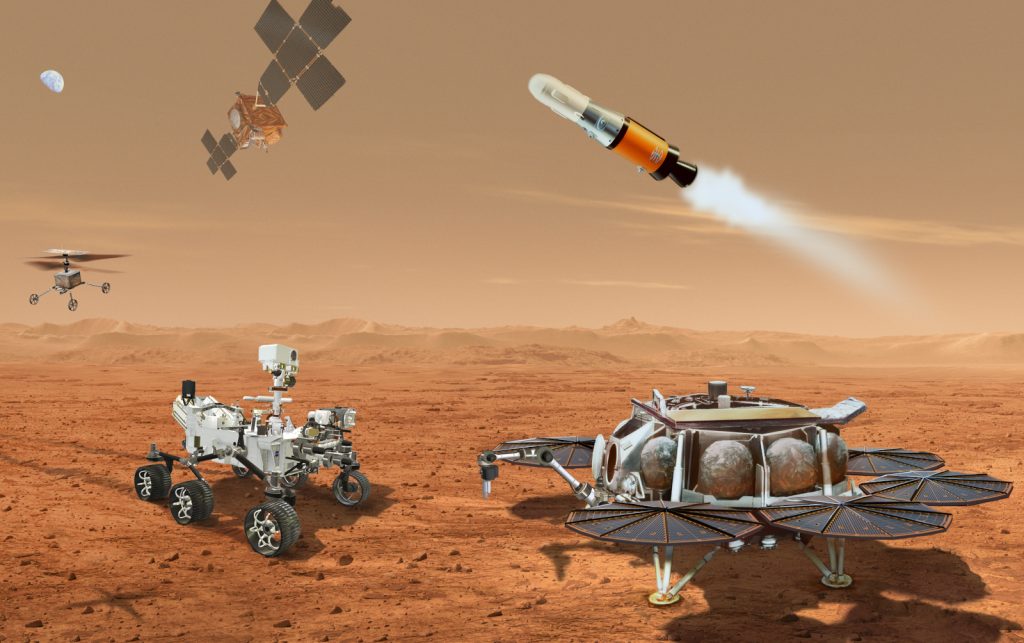 NASAは2機の宇宙ヘリコプターの助けを借りて火星から岩石サンプルを返すことを計画しています