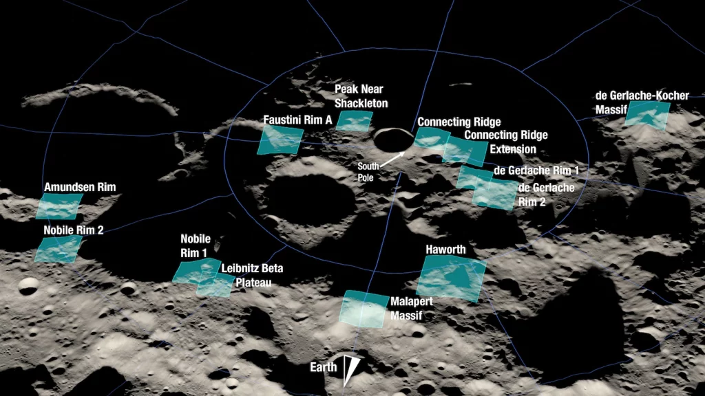 NASAは、次のアメリカ人が月に着陸する場所を明らかにします
