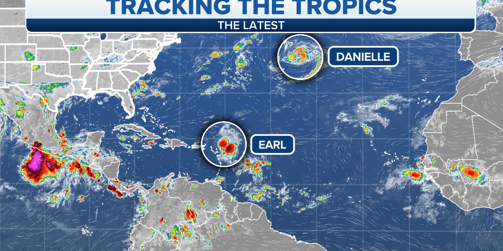 ハリケーン ダニエルの強さ、大西洋に揺れる熱帯暴風雨アール