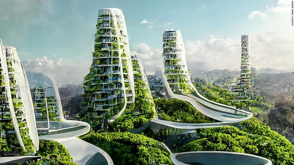 ある建築家が人工知能に未来の都市の設計を依頼しました。 これは私が提案したものです
