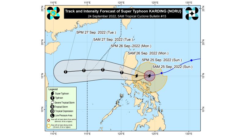 スーパー台風カーディング：ヌルが接近する中、フィリピンは警戒態勢にある